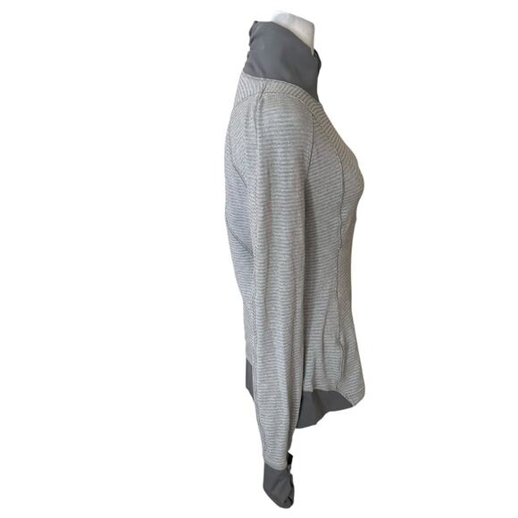 Lululemon Runderful 1/2 Zip Mini Check Pique White Heathered Slate Size - Picture 5 of 15
